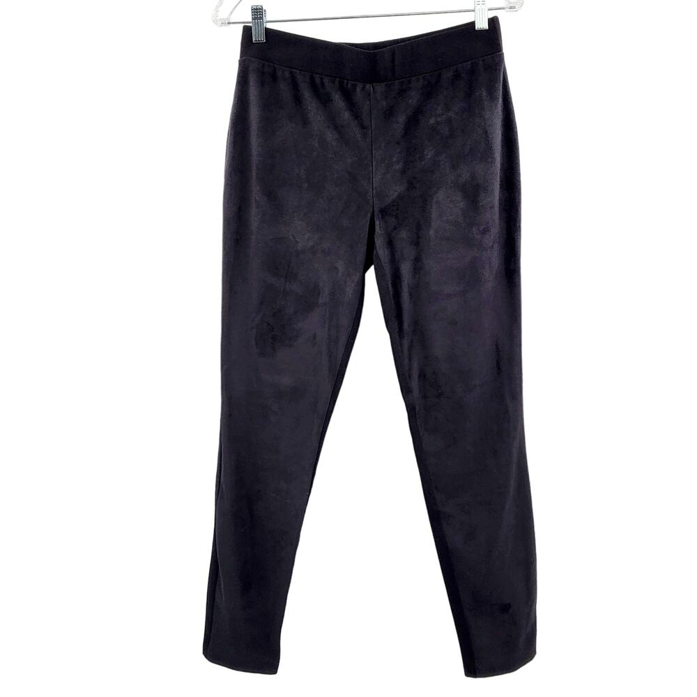 Two by Vince Camuto Black Ponte Faux Suede Front Legging Pants Women's Size SM